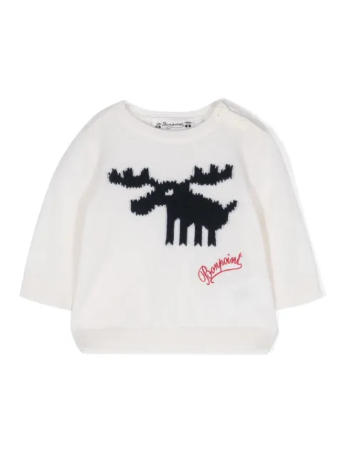 Bonpoint logo-embroidered cashmere jumper