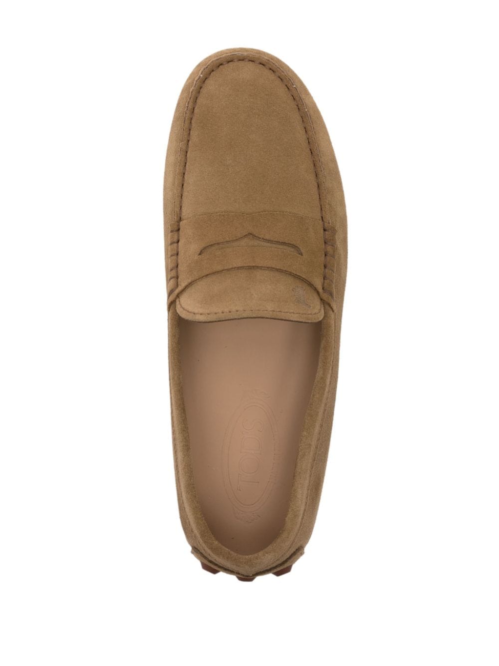 Shop Tod's Gommino Driving Suede Loafers In Brown