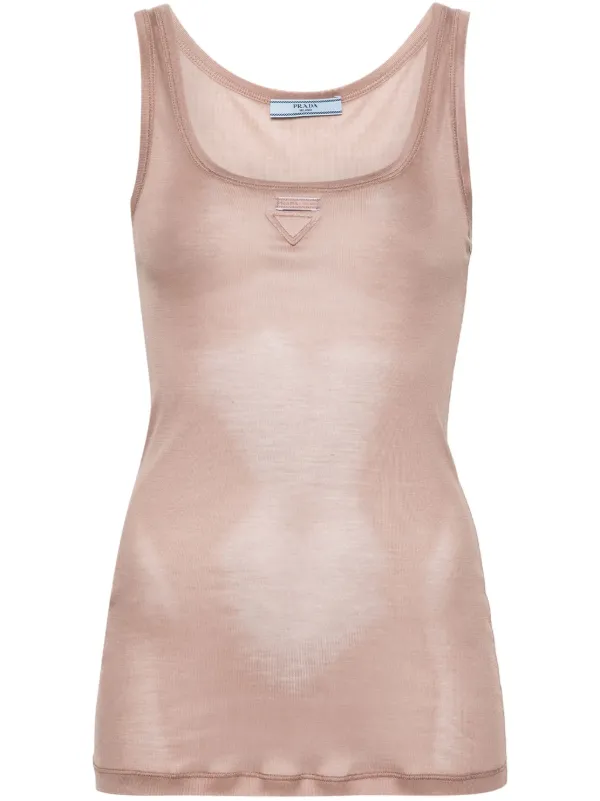 Tシャツ・カットソー PRADA Powder Pink Silk Tank Top 22736505_52808055_600.jpg