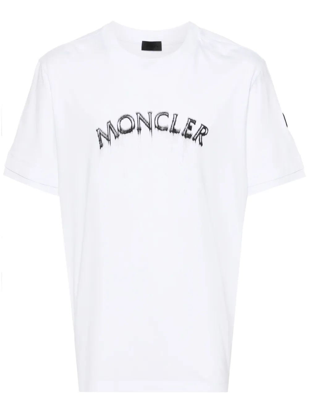 Moncler T-shirt met logoprint Wit