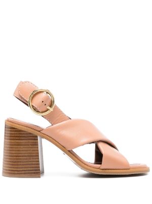 See by chloe leather on sale slides