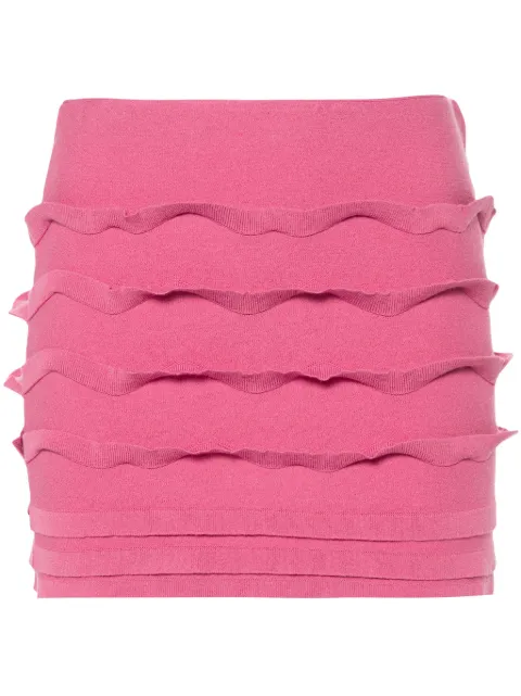 Blumarine ruffled mini skirt