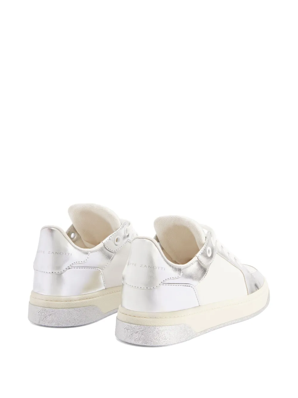 Shop Giuseppe Zanotti Gz94 Low-top Leather Sneakers In White