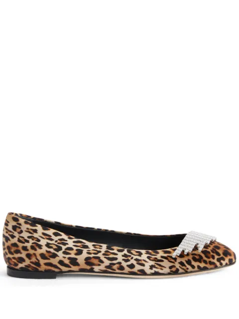 Giuseppe Zanotti Iveery leopard-print ballerina shoes