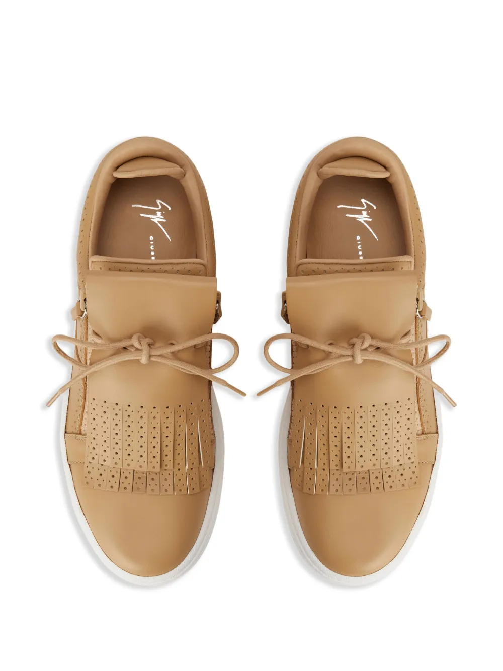 Giuseppe Zanotti GZ94 low-top leren sneakers Bruin