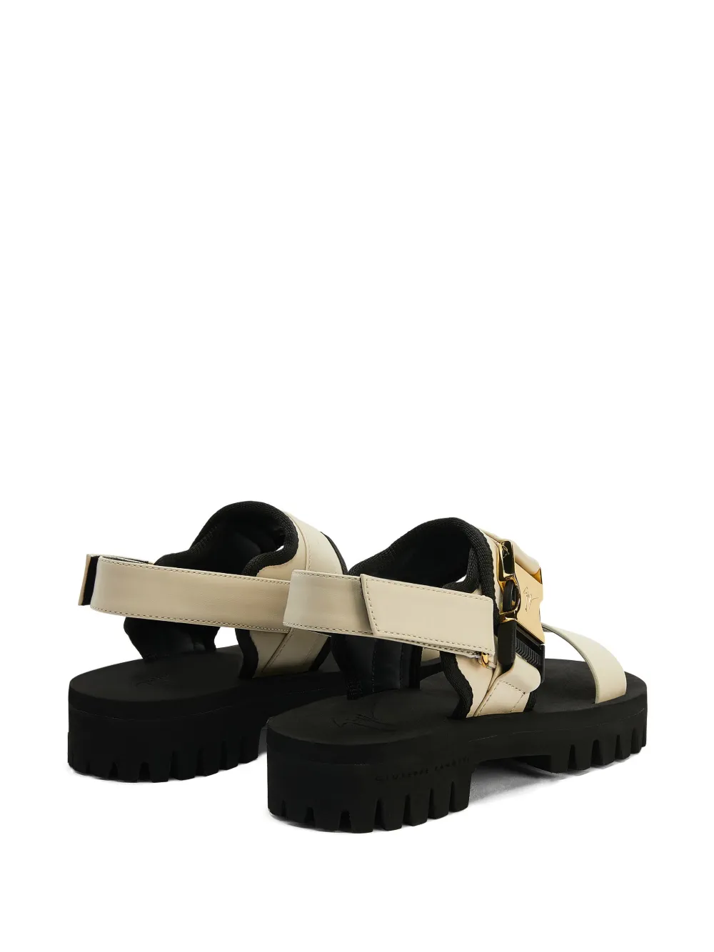 Giuseppe Zanotti Shyan chunky leren sandalen Beige