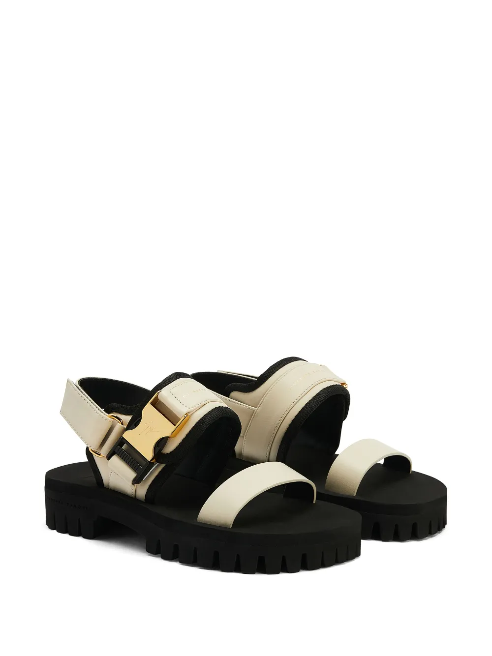 Giuseppe Zanotti Shyan chunky leren sandalen Beige
