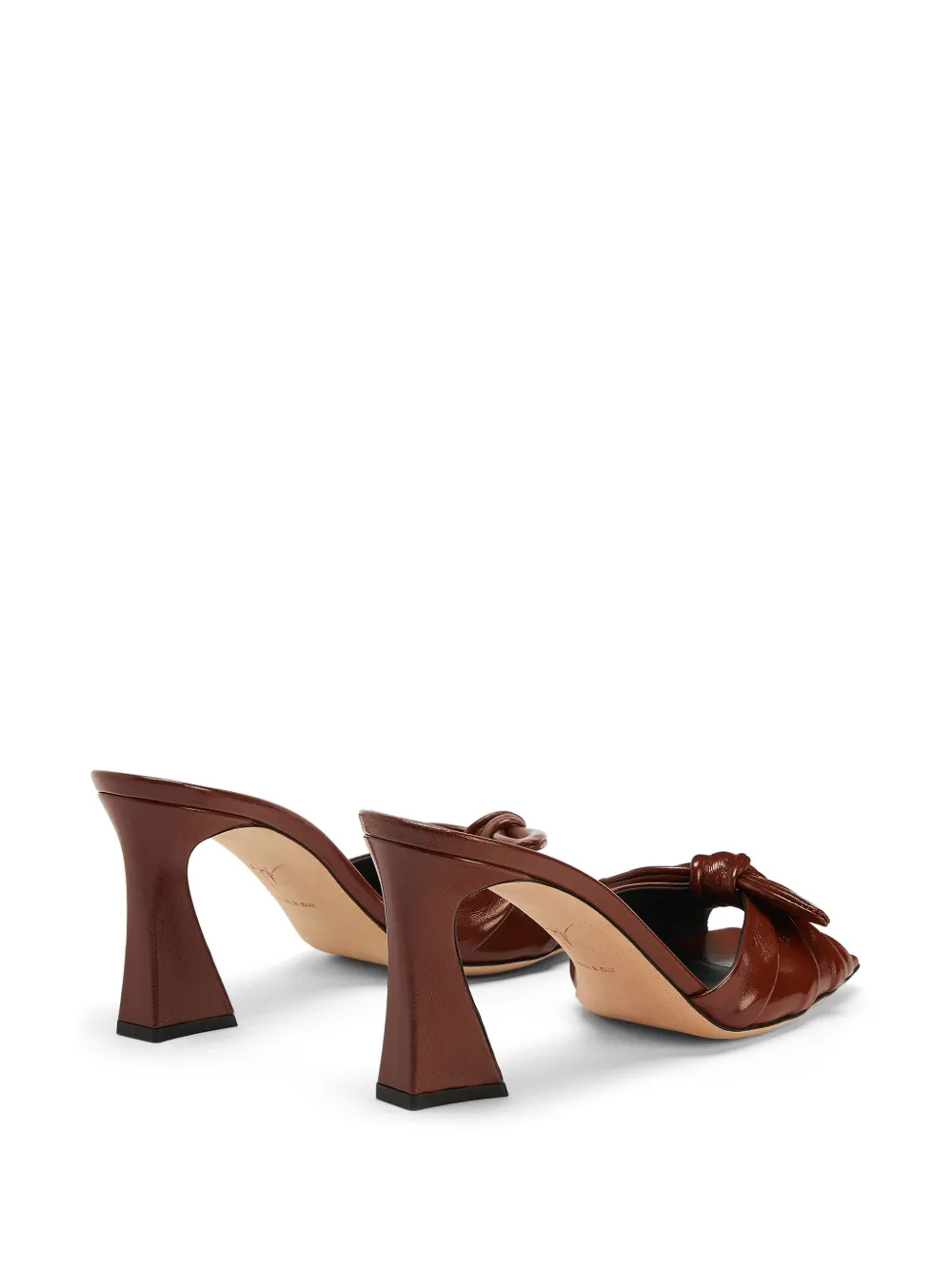 Giuseppe Zanotti Gabriiela 85mm bow-detail leather mules Brown