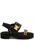 Giuseppe Zanotti Shyan animal-print suede chunky sandals - Black