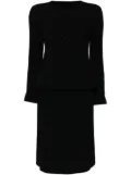 CHANEL Pre-Owned 2002 single-breasted wool skirt suit - Black