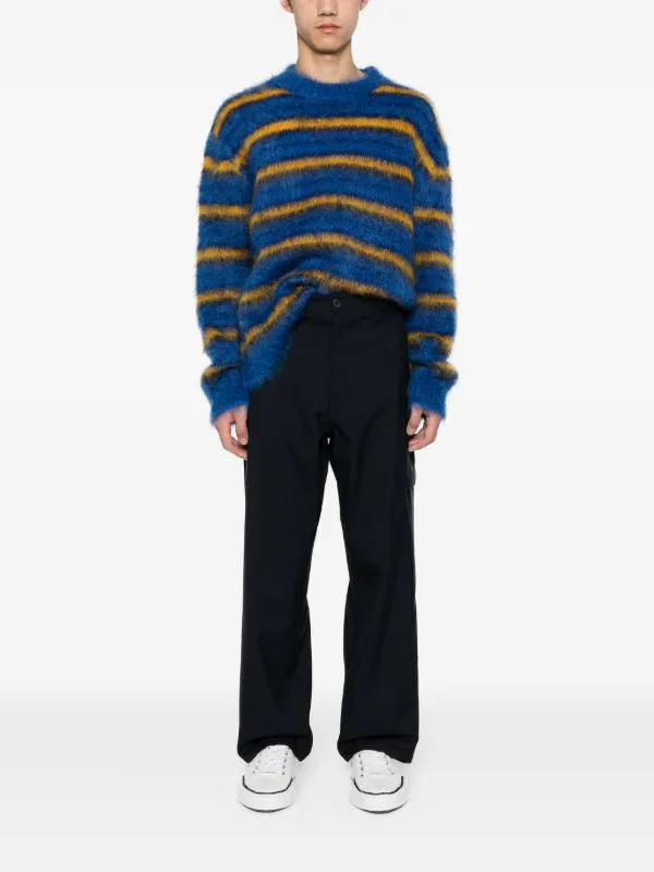 Marni straight-leg Wool Trousers | Blue | FARFETCH AO
