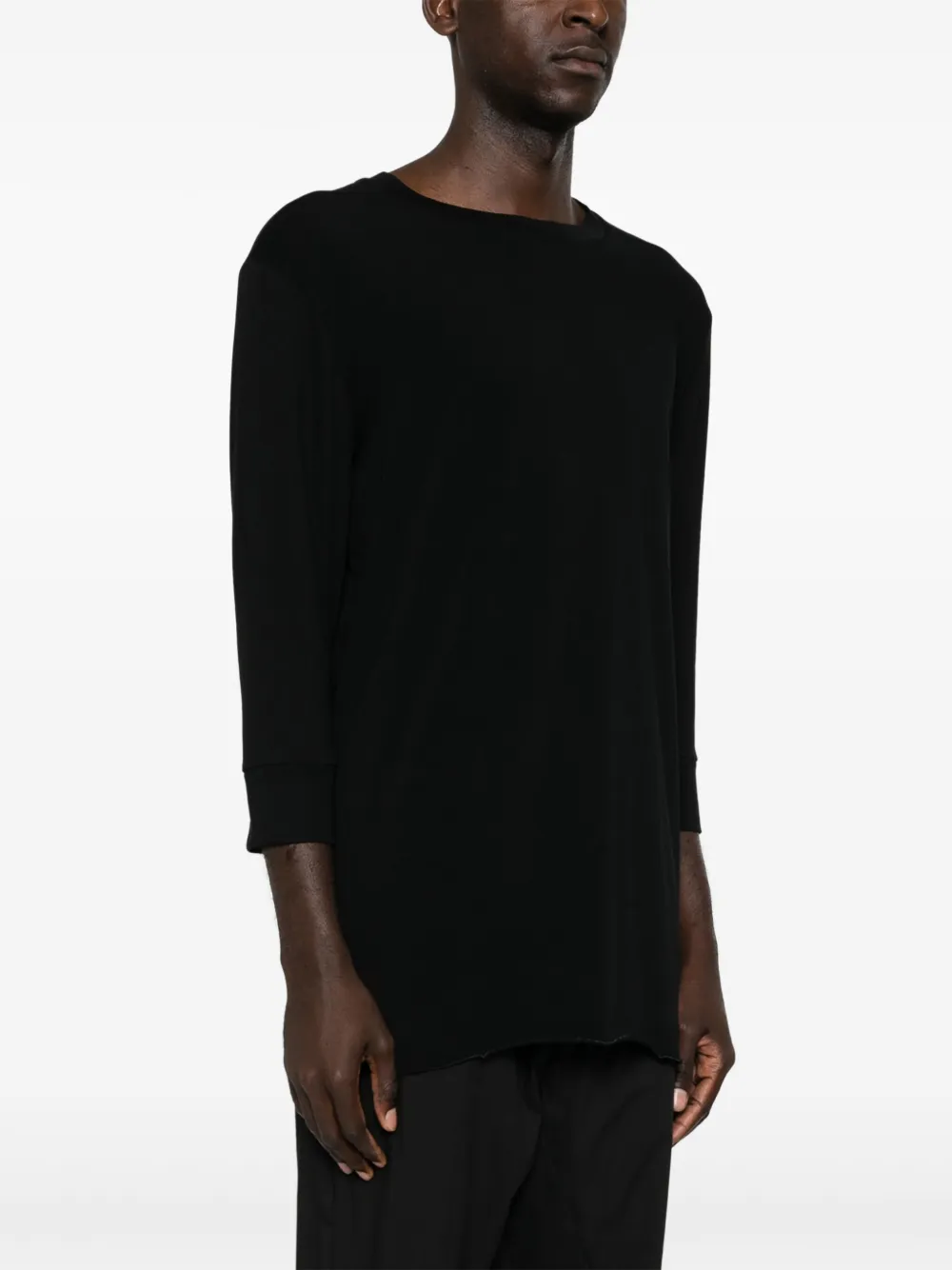 Shop Thom Krom Crew-neck Long-sleeves T-shirt In Schwarz