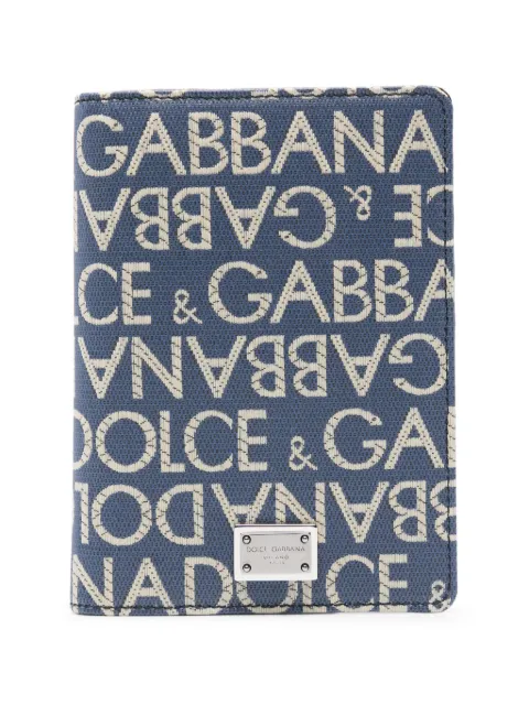 Dolce & Gabbana tarjetero con logo en jacquard