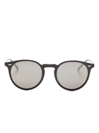 Oliver Peoples N.02 Sun ラウンドフレーム サングラス | ブラウン