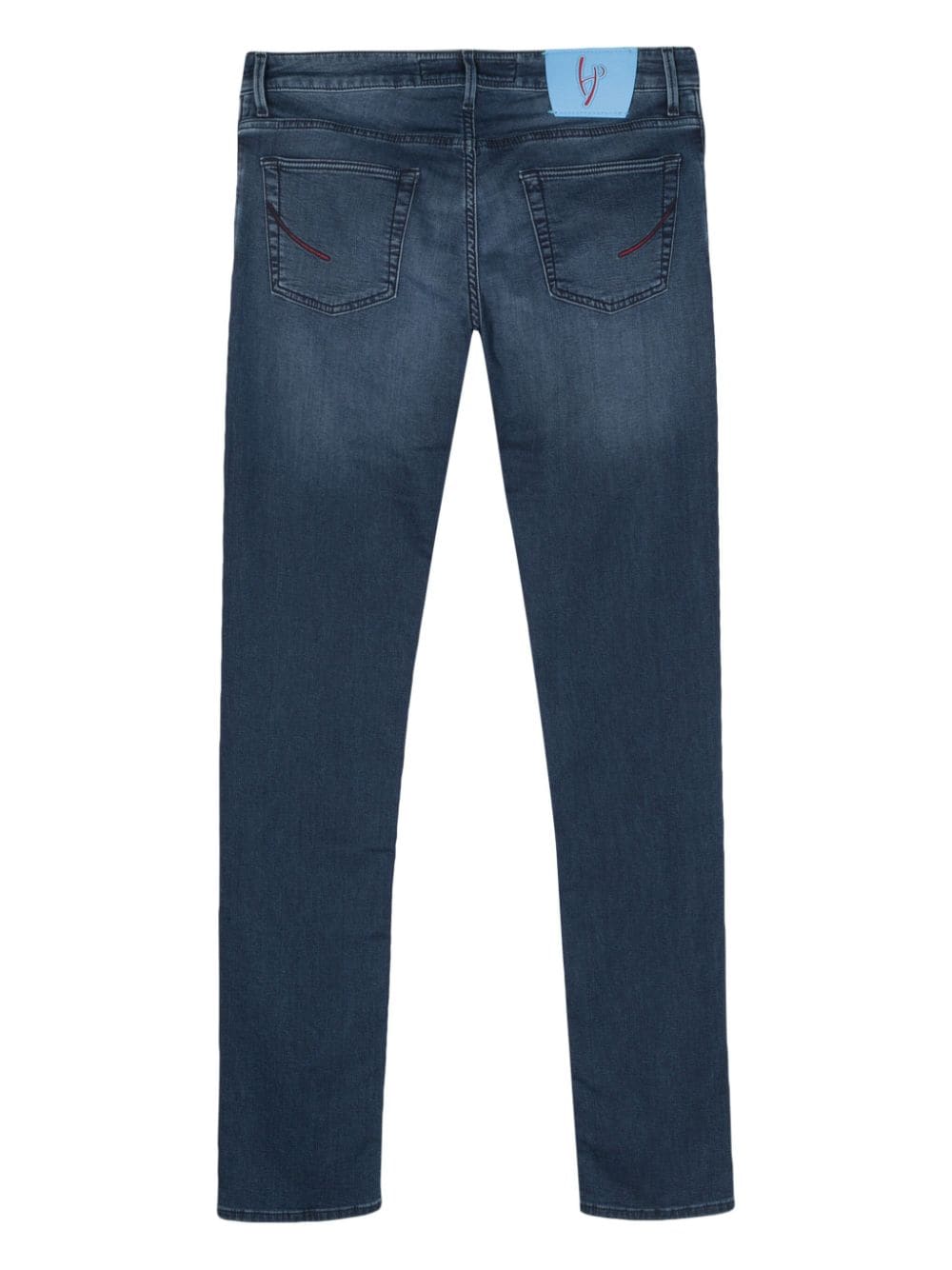 Shop Hand Picked Mid-rise Slim-fit Jeans In Blue