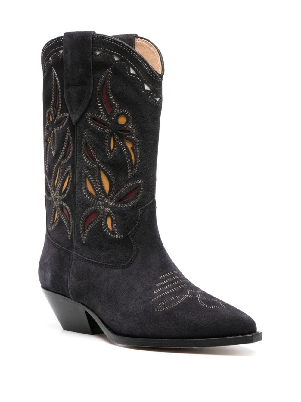 Shop Isabel Marant Duerto Suede Cowboy Boots In Blue