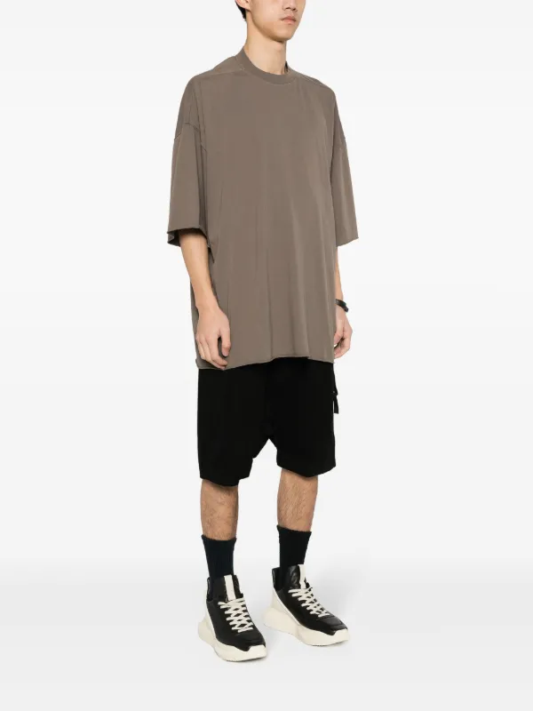 Rick Owens DRKSHDW tape-detail Orgnaic Cotton T-shirt | Grey