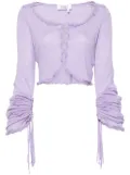 CANNARI CONCEPT ruffled wool cardigan - Purple