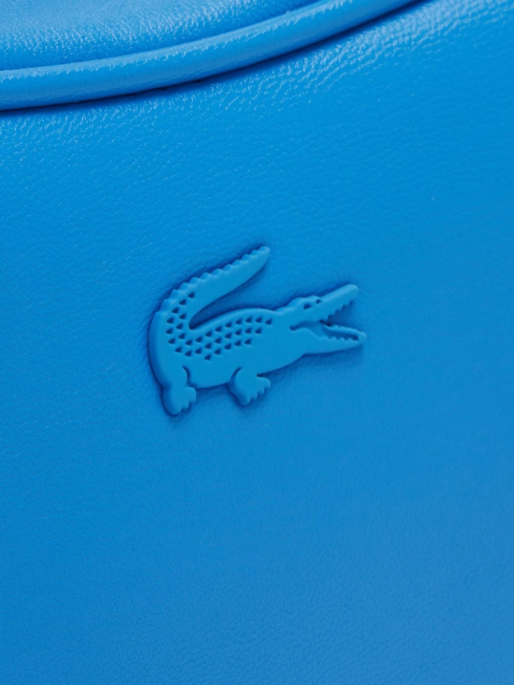 Shop Lacoste Mini Lora Leather Tote Bag In Blue