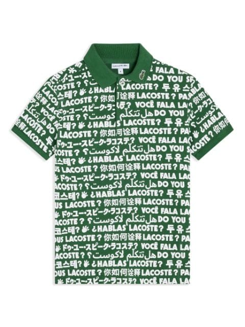 Lacoste logo-print cotton polo shirt