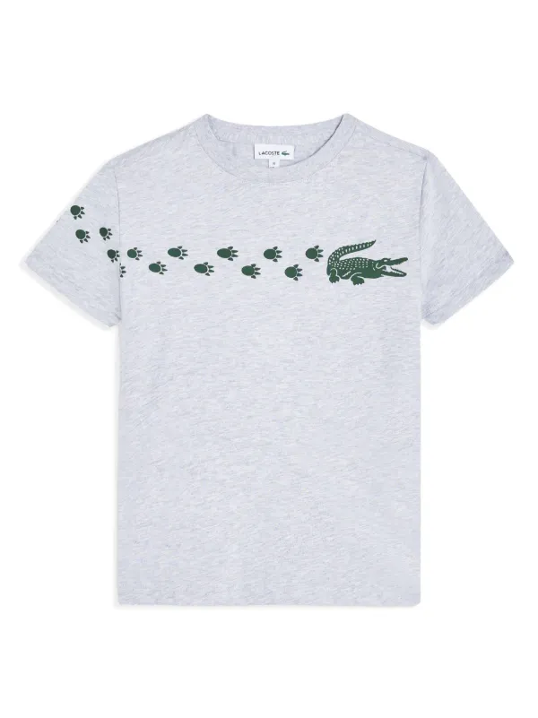 Lacoste grey crocodile logo best sale