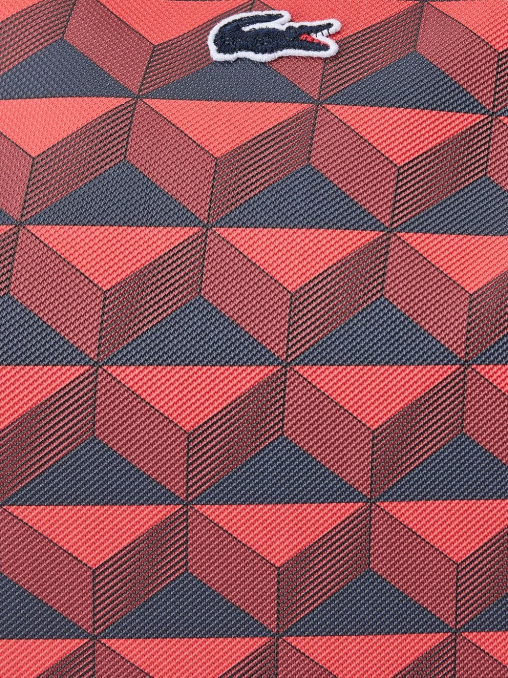 Lacoste Shopper met geometrische print Rood