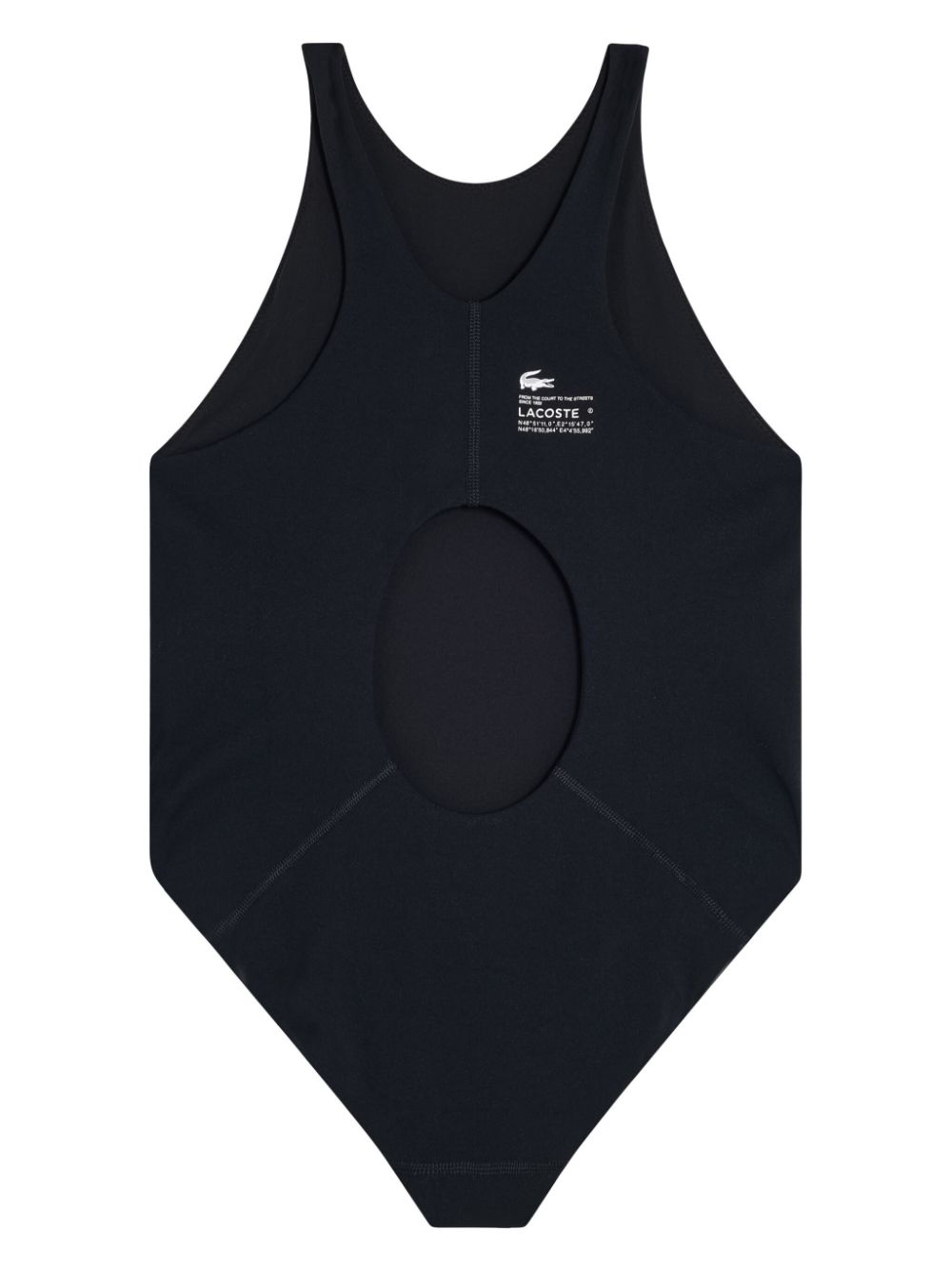 Lacoste recycled-polyamide swimsuit - Zwart