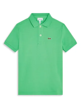 Lacoste Kids short sleeve Pique Polo Shirt Green FARFETCH UK