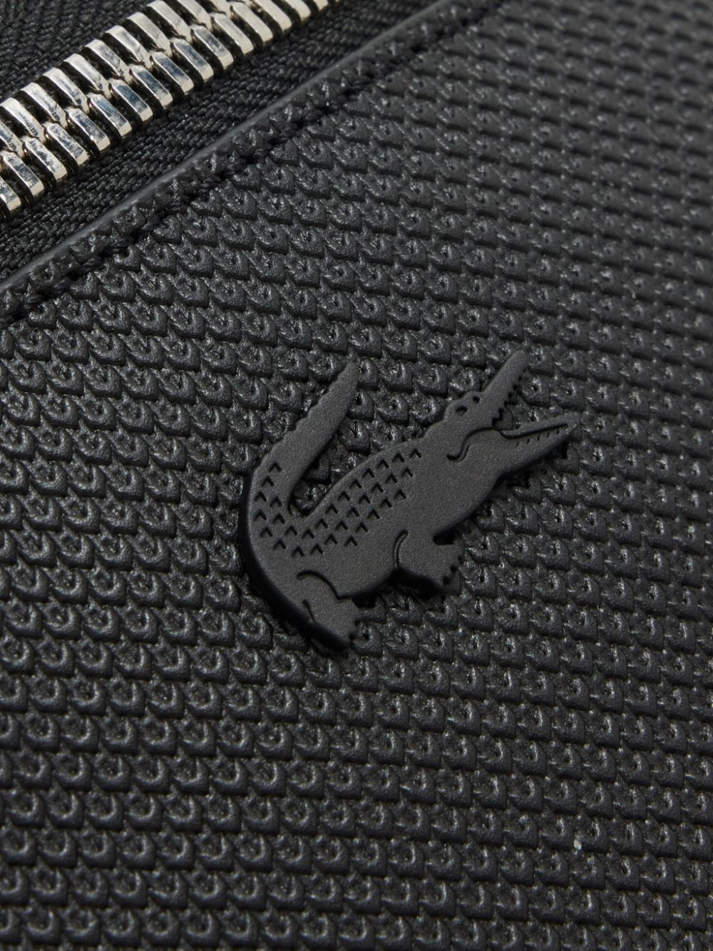 Lacoste Piqué tas met logo-applicatie Zwart
