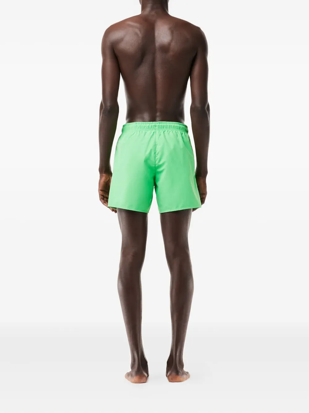 Lacoste Drawstring-waist Swim Shorts In Green