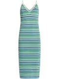 Lacoste striped midi dress - Blue