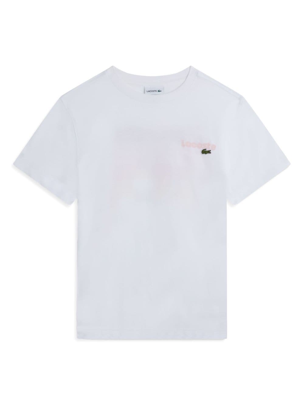 Lacoste Katoenen T-shirt met logoprint Wit