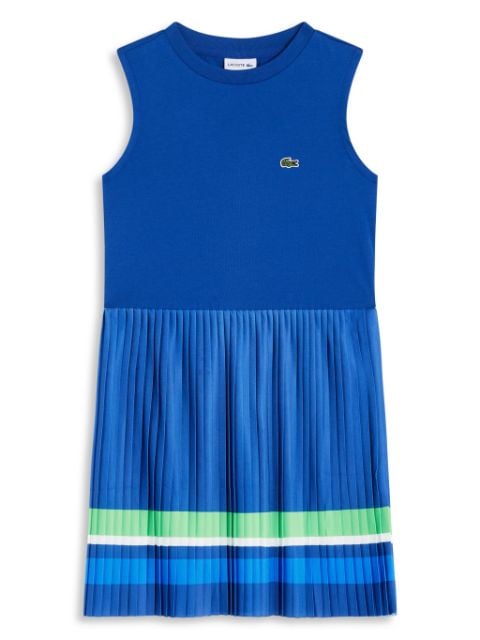 Lacoste colour-block pleated dress