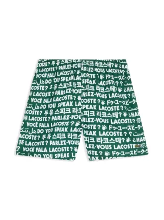 Lacoste logo print Taffeta Swim Shorts Green FARFETCH