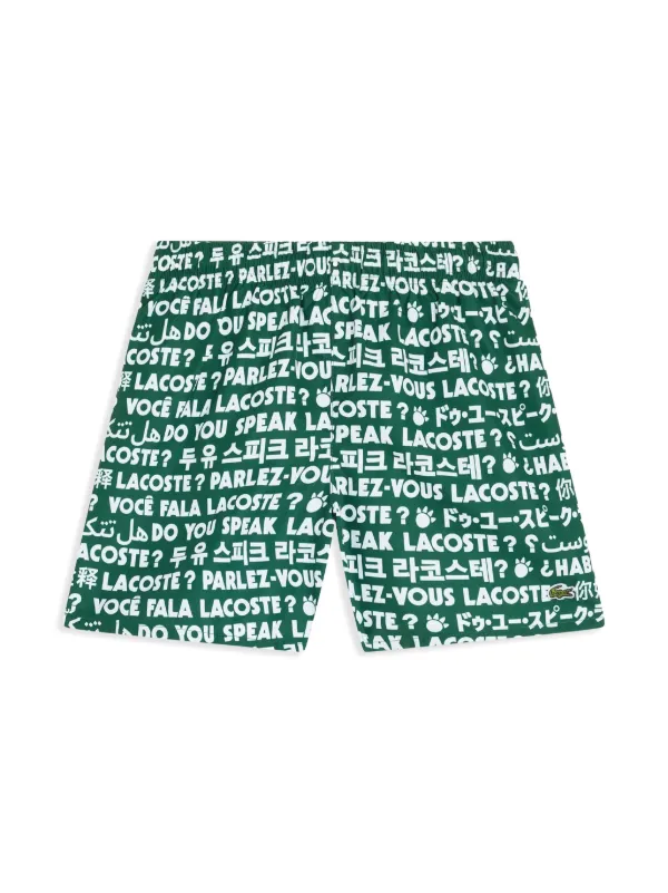 Green lacoste shorts hotsell