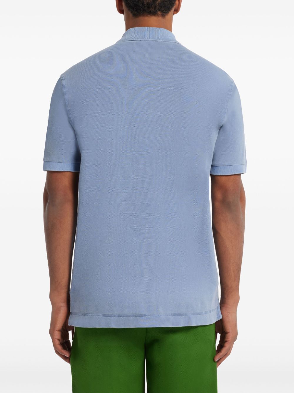 Lacoste logo-patch organic cotton polo shirt Men