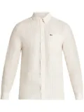 Lacoste striped linen shirt - White