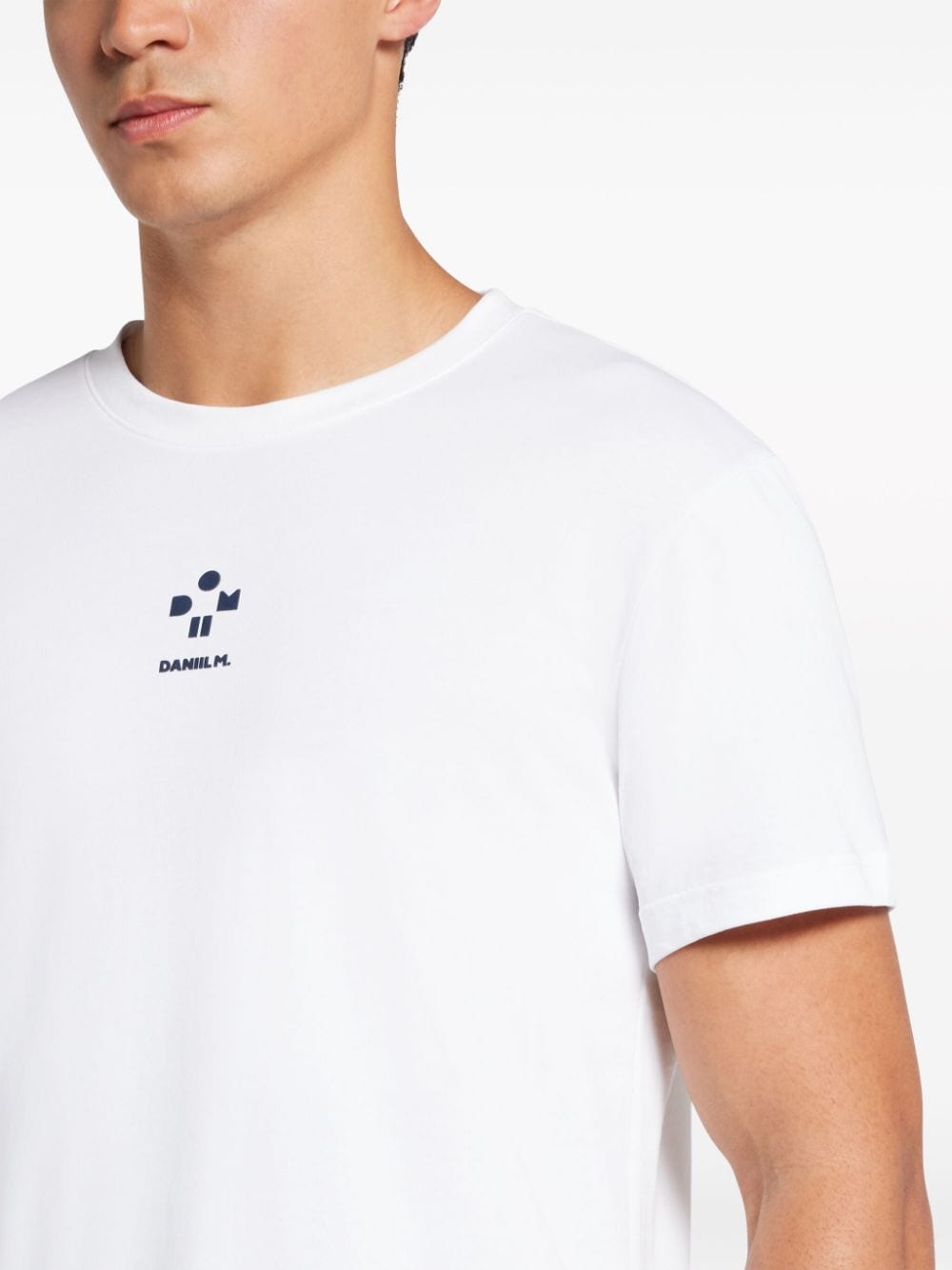 Shop Lacoste White Cotton-blend T-shirt