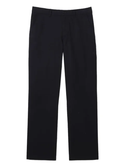 Lacoste embroidered-logo flat-front trousers