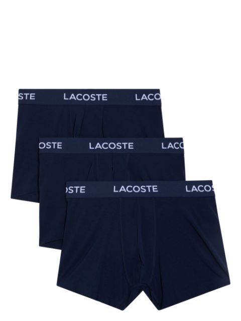 Lacoste pack de tres bóxeres con logo estampado