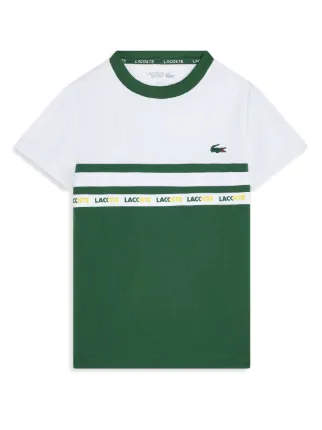 Lacoste t shirt Bicolore a Rayures Blanc FARFETCH MA