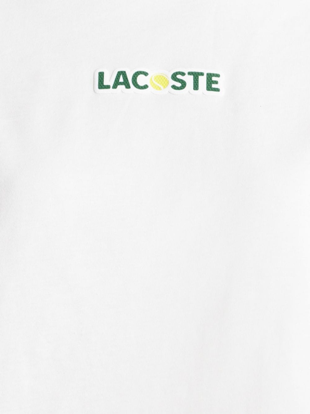 Lacoste T-shirt met logopatch Wit