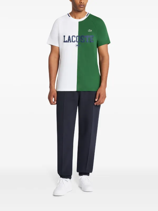 Tシャツ・カットソー LACOSTE Two-Tone Polyester T-Shirt Lacoste two-tone logo-print T-shirt | White | FARFETCH