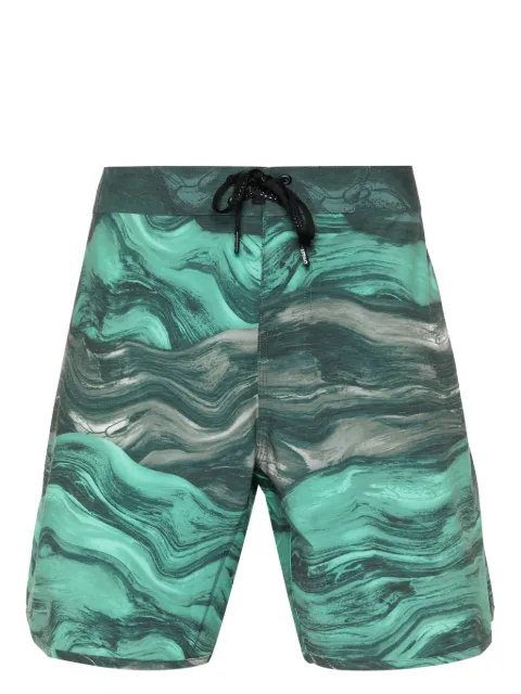 Oakley abstract-pattern swim shorts