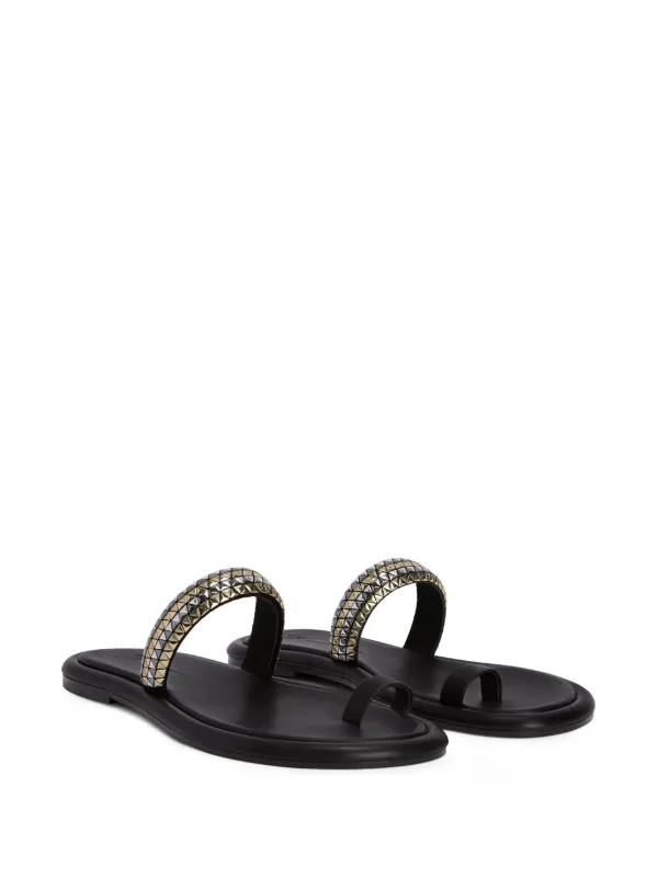 Giuseppe Zanotti Redouart Studded Sandals | Black | FARFETCH
