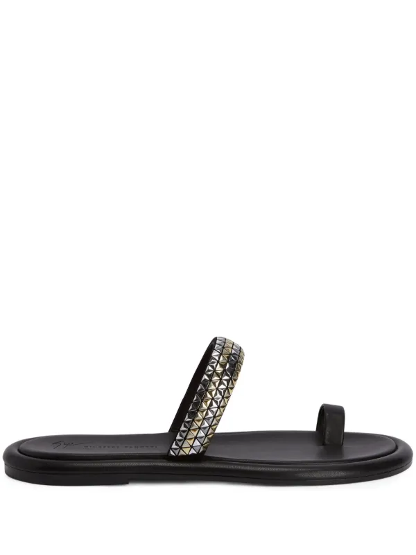 Giuseppe Zanotti Redouart Studded Sandals | Black | FARFETCH