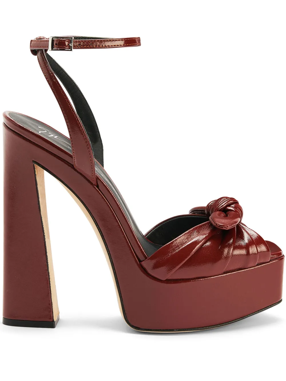 Giuseppe Zanotti Gabriiela Leather Platform Sandals In Brown