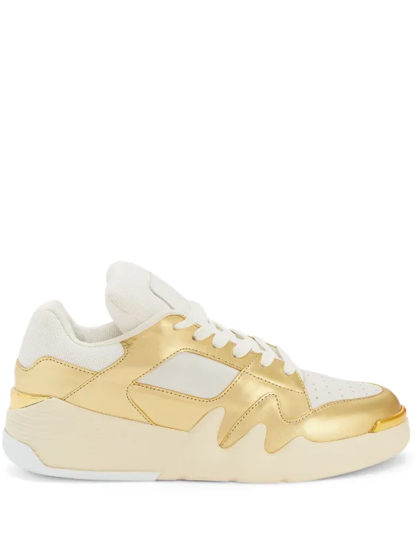 Giuseppe Zanotti Talon Metallic low-top Sneakers Gold FARFETCH IN