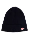 Danton logo-appliqué wool beanie - Blue