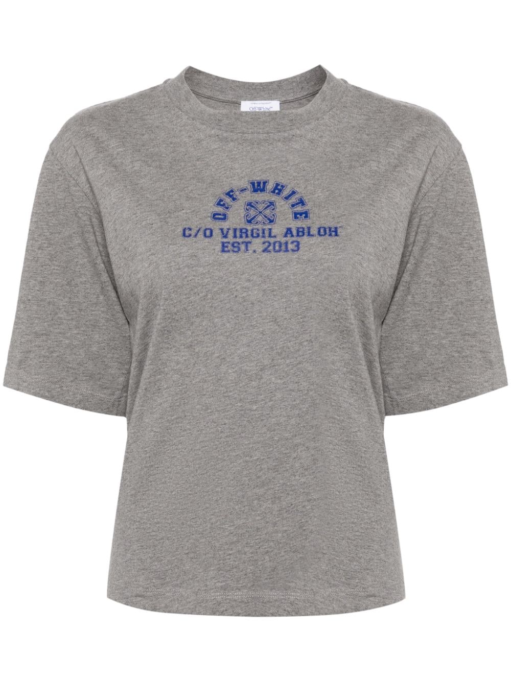 Off-White logo-print cotton T-shirt Grijs